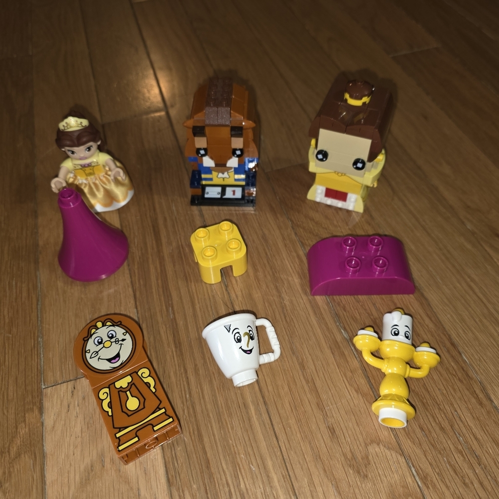 2017 LEGO BRICKHEADZ BEAUTY & BEAST PLUS 10960 DUPLO BELLS BALLROOM PIECES - Picture 1 of 10